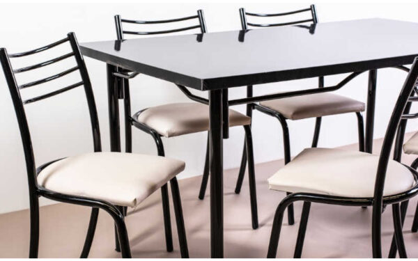 Combo Juego Cocina Mesa 1.50 + 6 Sillas Caño Combo N° 2