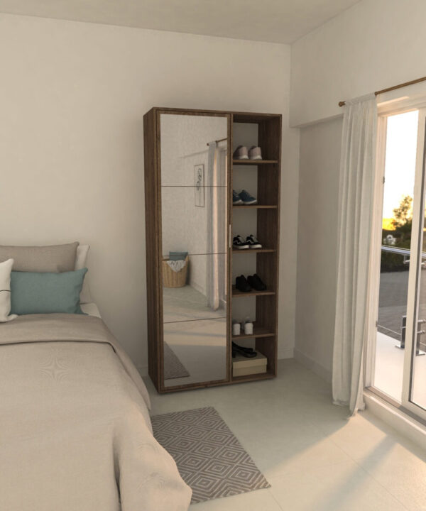 Zapatero Botinero Alto Con 1 Puerta, 7 Estantes Dld 05