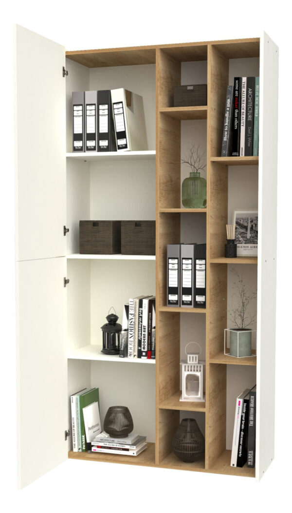 D_711492-MLA79244247780_092024-F.jpg Biblioteca Estanteria Organizador- Con Puertas- Dof 05