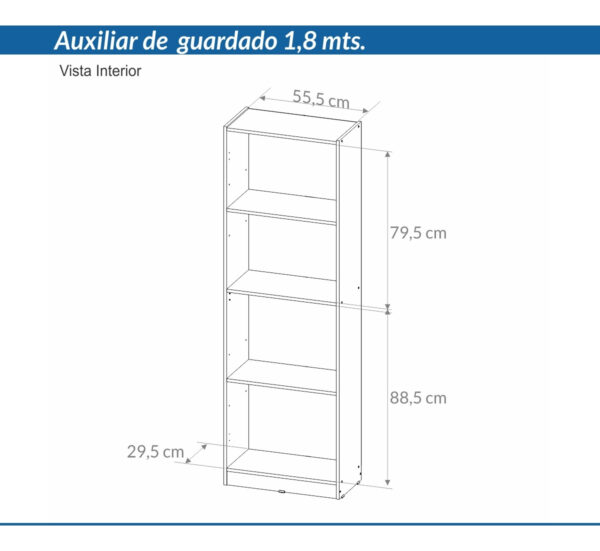 Despensero Organizador 2 Puertas- 180 X 58 X 34- Cag 181