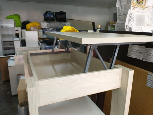 Mesa De Living Centro Doppia Doble Altura. Melamina 95- 65