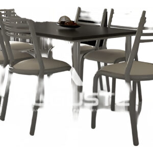 Combo Cocina Comedor Mesa 1.40 X 80+ 6 Sillas Super Madrid