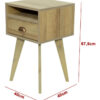 Mesa De Luz 1 Cajon- Estante Con Patas 70- 40-40- Cod. 558