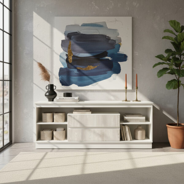 Rack Bahiut Para Tv 2 Cajones, Estantes 1.50 X 60 X 38