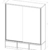 Ropero Placard Organizador- 2 Ptas Corred. 3 Caj. Pc-180