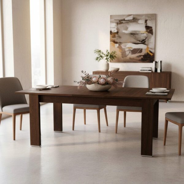 Mesa Cocina Comedor Capri 140 A 1.85 X 90- Patas Melamina