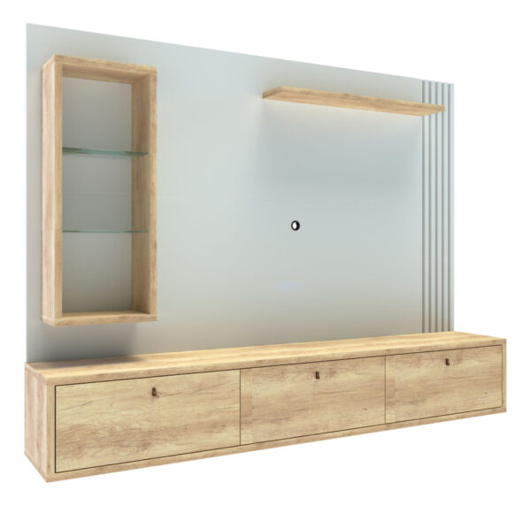 Panel Tv Rack Flotante Dro04 Varillado Hasta 65