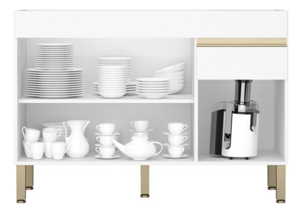 Bajo Mesada 3 Puertas, 1 Cajon- Kit's Paraná Balcão Mdp