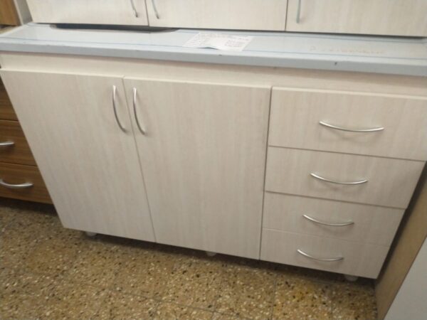 Bajo Mesada 120 X 82 X 56- 2 Puertas- 3 Cajones- Melam 15 Mm