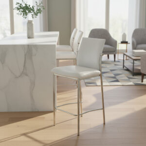 D_724897-MLA93393460957_092025-F.jpg Banqueta Taburete Praga. Caño Cromado. Tapizadas En Cuerina