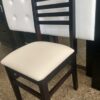 Silla Pacifico. Pino Lustrada. Asiento Tapizado Respaldo Mad