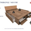 Base Box 2 Plazas 1.40 X 1.90- 4 Caj. Bauleras- 2 Zapateros