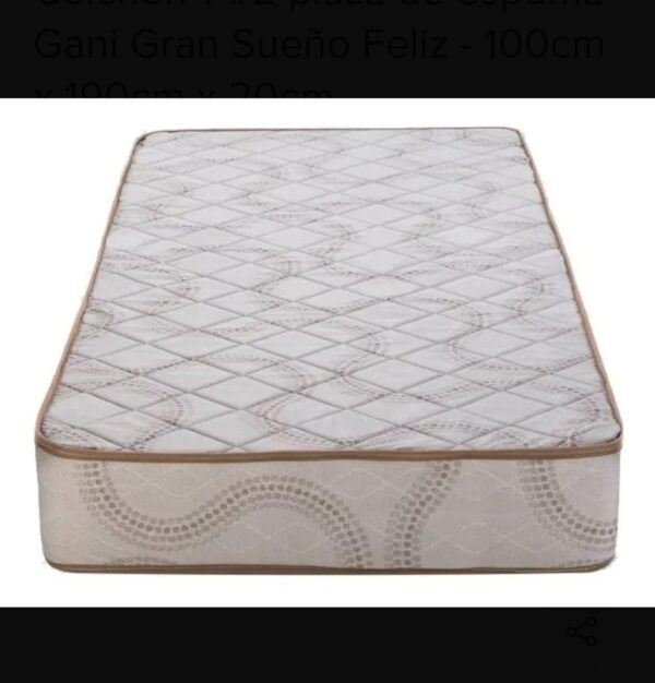 Colchón 1 Plaza De Espuma -gani- Gran Sueño Feliz - 80 X 18