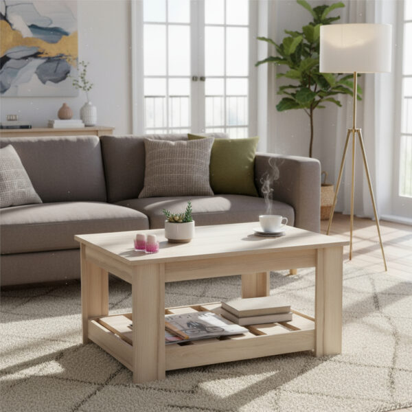 Mesa Ratona De Living Genova. Melamina- 82 X 42 X 55