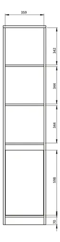 Columna Organizador Linea Niza 183 X 40 X 35- Cpn 040