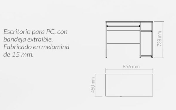 D_728628-MLA44040520565_112020-F.jpg Mesa Para Pc Computacion. 85 X 73 X 45. Cod. 8000