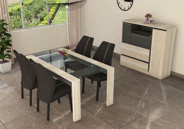 Bahiut Vajillero Dynamic 135 X 135 Con Usb, Cajones Puertas