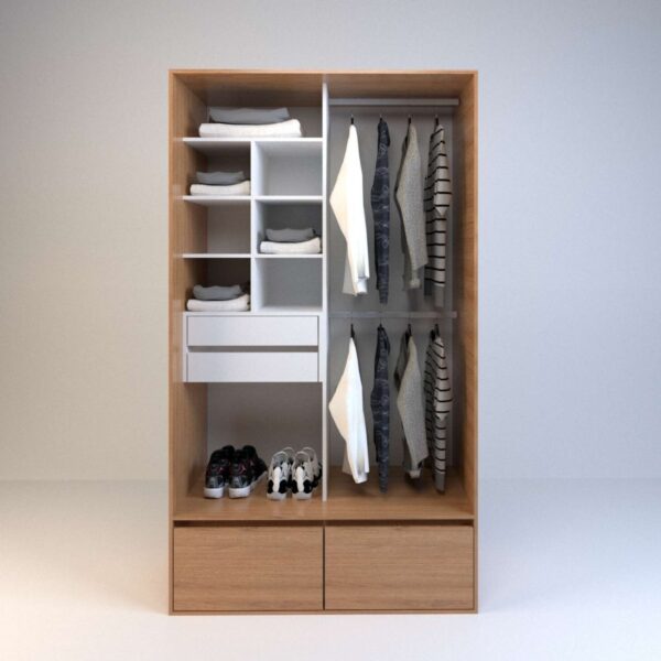 Ropero Vestidor Sin Puertas, 4 Cajones. 120 X 212 - Cod 6512