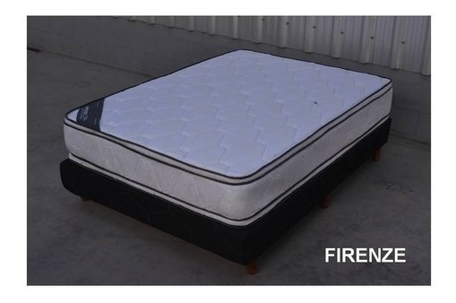 Conjunto Sommier Firenze 140 X 190 X 28 Resortes Euro Pillow