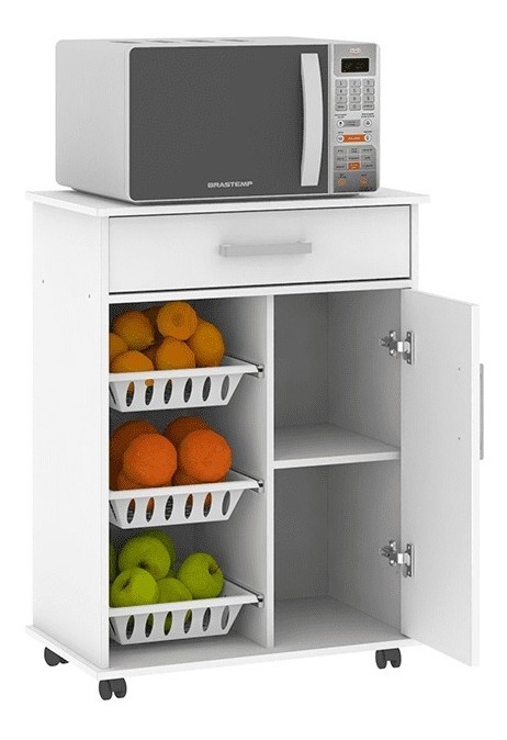 Mueble Frutero Organizador- C- Puerta, Estante Y Cajon Mfc70