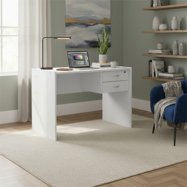 Escritorio Oficina C- 2 Cajones- Melamina. 18mm 1mts Cod 910