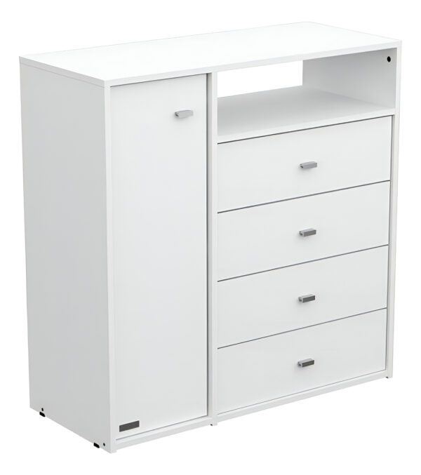 D_744314-MLA93090416096_092025-F.jpg Cómoda Milenial Cajonera Chifonier Mosconi Blanco 56804 Color 56804 - Blanco