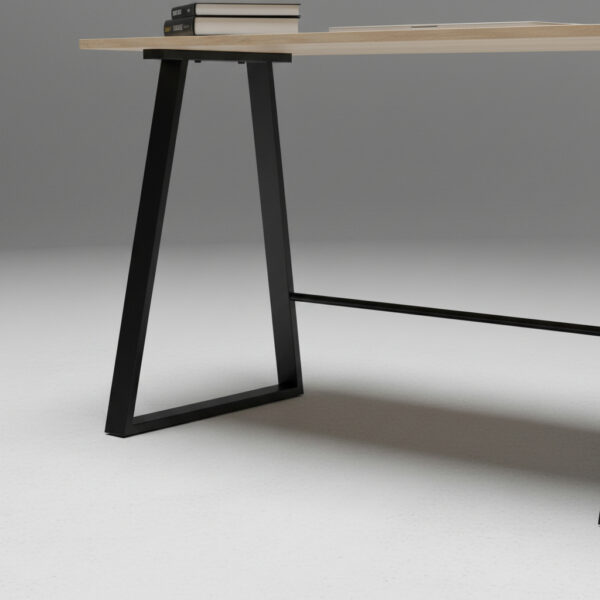 Escritorio Para Oficina Moderno Madera Melamina 120cm Hogar Habitacion Niños Adultos Roble Kendal Patas Negras Home Office Ems120 Dielfe