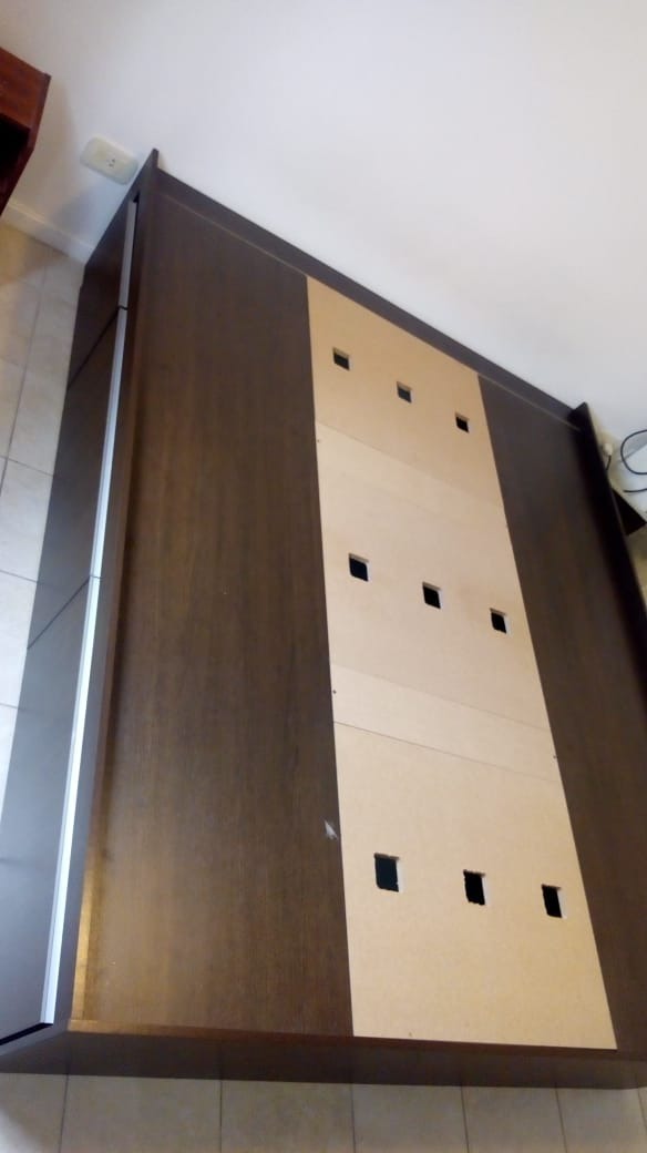 Cama Base Box Para Sommier- 140 X 190- 4 Cajones 2 Puertas