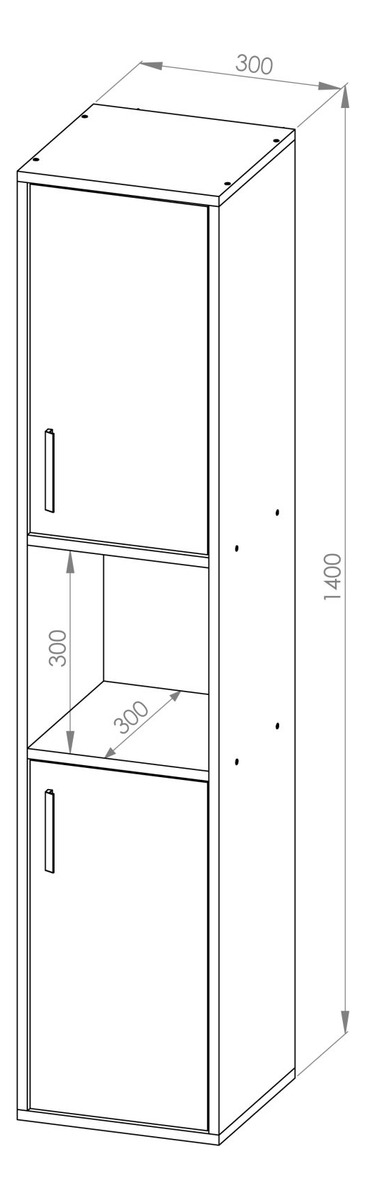 Organizador Alto De Baño Para Colgar. Dos Puertas Dze 05