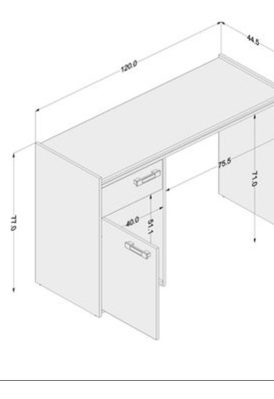 D_746418-MLA41629572008_052020-F.jpg Escritorio Mesa P- Pc- Notebook Con 1 Puerta- Un Cajon Nazca