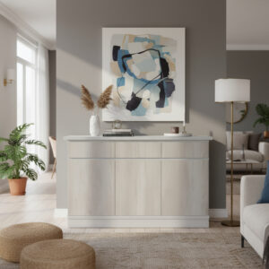 D_748509-MLA93327199415_092025-F.jpg Bahiut Rack Vajillero 3 Caj. 4 Puertas- Mdf- 140 X 90 X 39