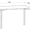 Mesa Cocina Comedor Milano 129 X 82. Ml 129