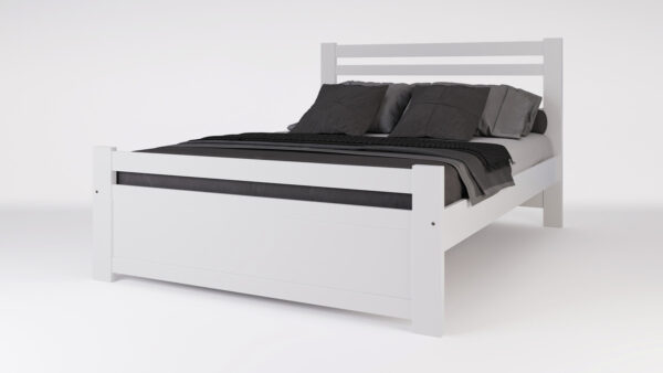 Cama 2 Plazas 140 X 190- Pino Lustrado Cod. 206- Pacifico