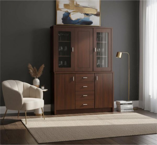 Modular Cristalero Living Comedor Melamina. 1.25 Mt Cod.793