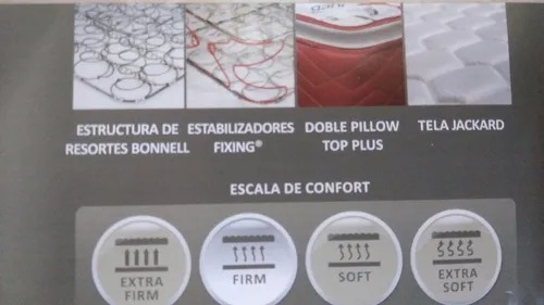 Colchón 2 Plazas Resortes 140 X 190 Red Spring Pillow- Gani