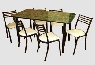 Combo Juego Cocina Mesa 1.50 + 6 Sillas Caño Combo N° 2