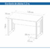 Escritorio Para Oficina 1.20 X 0.70 7911 Sin Cajon