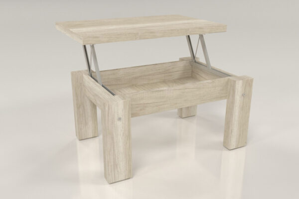 Mesa De Living Centro Doppia Doble Altura. Melamina 95- 65