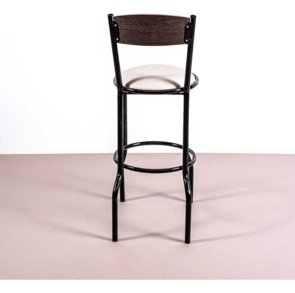 D_757449-MLA72160085062_102023-F.jpg Taburete Banqueta Alta Con Respaldo De Madera. Caño Pintado