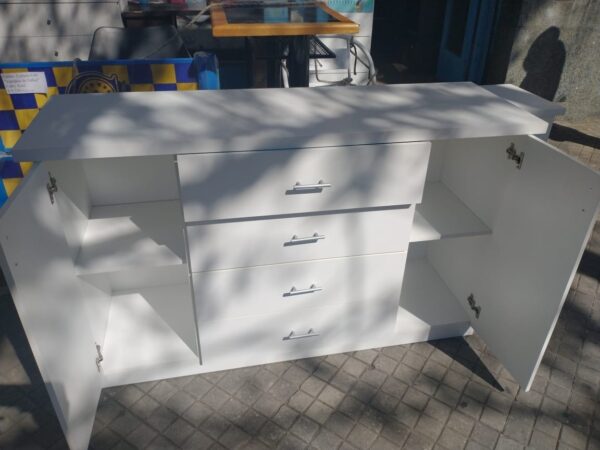 Comoda Chiffoniers Melamina 1.40 Mts. 2 Puertas 4 Cajones