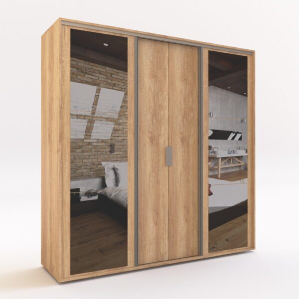 D_761507-MLA50301917059_062022-F.jpg Ropero Placard Con Espejo- 4 Ptas, 2 Caj- Dle 355- 180 X 182