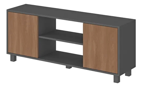 Rack Estante Para Tv Luka Grafito Fellicci 120 X 49 Cm