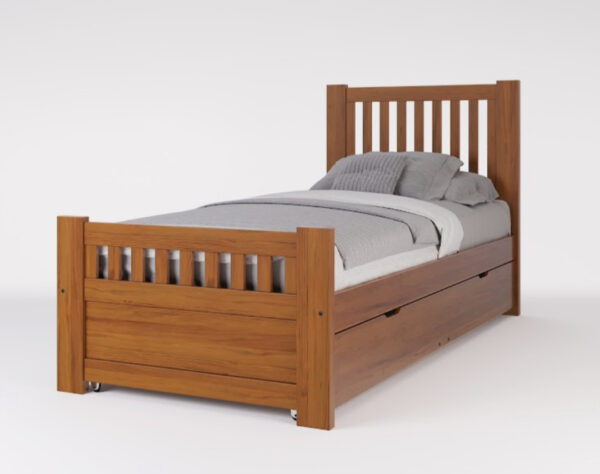 D_762743-MLA79305578539_092024-F.jpg Cama 1 Plaza 0.80 Mts C- Carro Cama- Pino Lustrado- Cod. 104