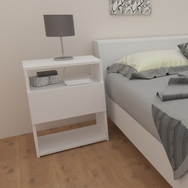 Espectacular Mesa De Luz 1 Cajon C- Correderas- 1 Espacio