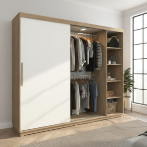 D_763935-MLA95825329159_102025-F.jpg Ropero Placard 2 Puertas, 4 Caj. C/luz 200 X 230 X 58 Dna 03