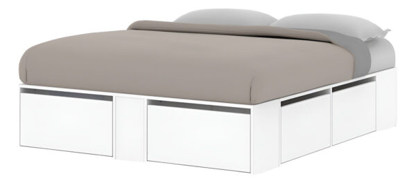 Base Box Para Sommier 140 O 160 X 190- 4 Cajones 2 Zapateros