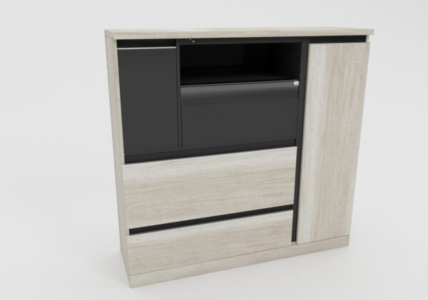 Bahiut Vajillero Dynamic 135 X 135 Con Usb, Cajones Puertas