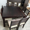 Mesa Corpus Cuadrada 1.30 + 8 Sillas Pacifico- Pino Lustrado