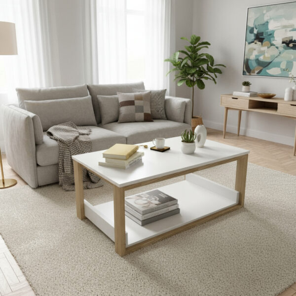 Mesa Ratona Centro De Living- Melamina- 90- 50- 38 Cod. 2022