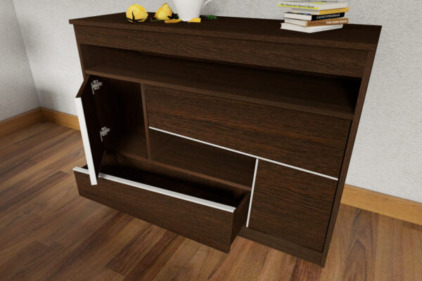 Comoda Cajonera Kendor 2 Cajones- 2 Puertas 120- 90- 45